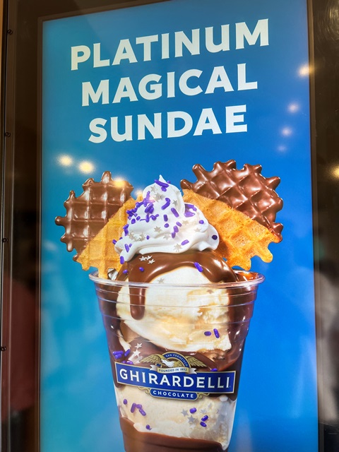 Food At Disneyland - The Magical Sundae from Ghirardelli Soda